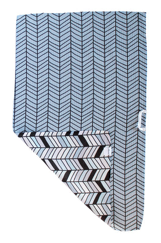 Neutral and Black Chevron | Double-Sided Waffle Towel