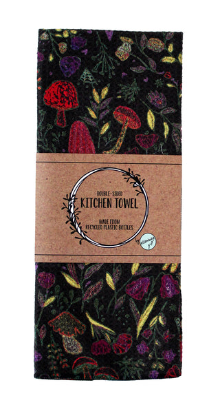 Flora and Fungi | Double-Sided Waffle Towel