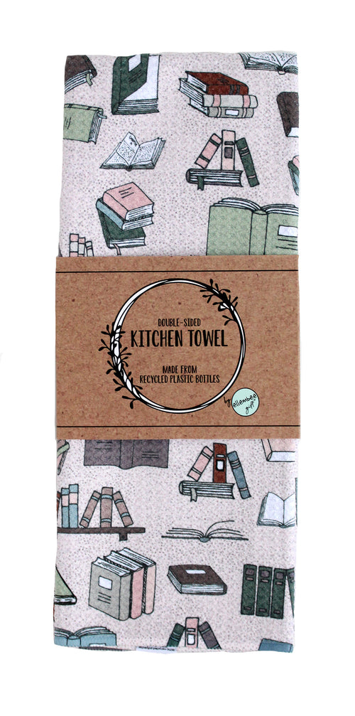 Neutral books | double sided waffle kitchen tea towels