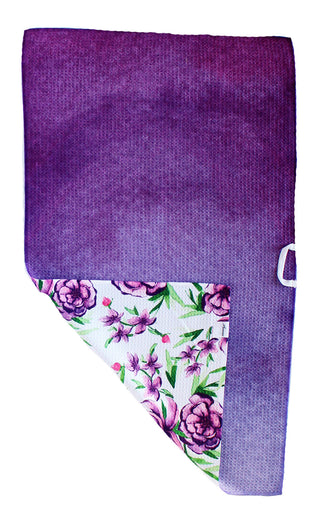 Bright Purple Flowers | Double-Sided Waffle Towel