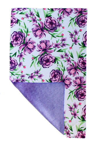 Bright Purple Flowers | Double-Sided Waffle Towel