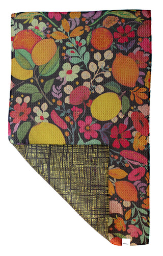 Boho Floral and Citrus | Double-Sided Waffle Towel