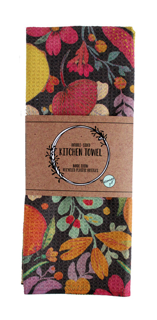 Boho Floral and Citrus | Double-Sided Waffle Towel