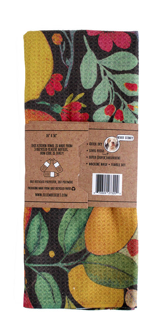 Boho Floral and Citrus | Double-Sided Waffle Towel