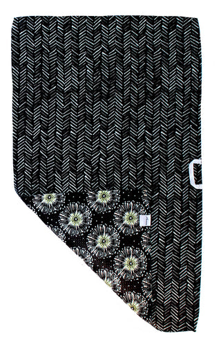 Black and White Allium | Double-Sided Waffle Towel