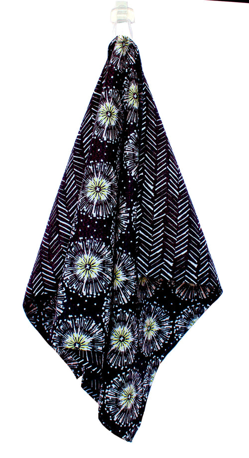 Black and White Allium | double sided waffle kitchen towels