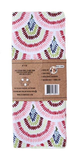 Vintage Scallops in Mulberry | Double-Sided Waffle Towel