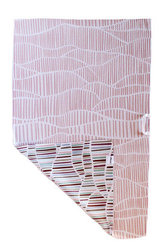 Wavy Stripes in Soft Pinks & Purples | Double-Sided Waffle Towel