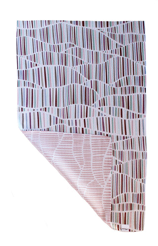 Wavy Stripes in Soft Pinks & Purples | Double-Sided Waffle Towel