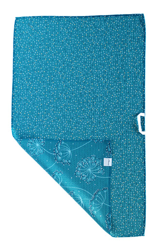 Teal Queen Anne's Lace | Double-Sided Waffle Towel