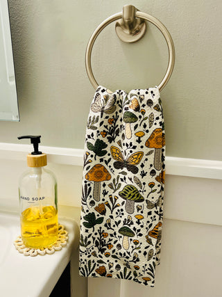Boho Mushrooms and Insects | Double-Sided Waffle Towel