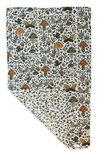 Boho Mushrooms and Insects | Double-Sided Waffle Towel