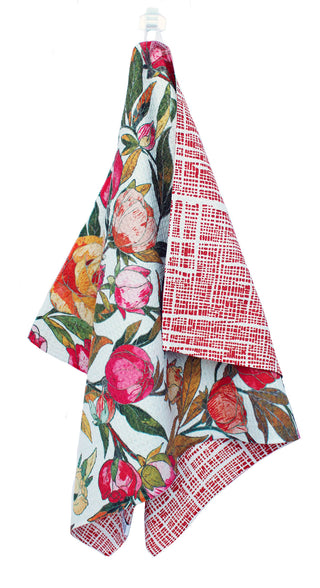 Red Roses | Double-Sided Waffle Towel