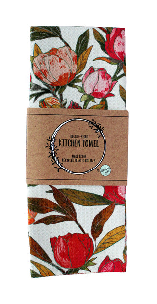 Red Roses | Double-Sided Waffle Towel