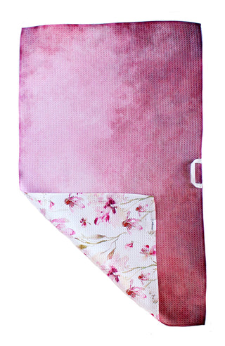 Blush Watercolor Cone Flowers | Double-Sided Waffle Towel