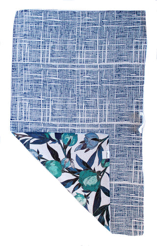 Blue Roses | Double-Sided Waffle Towel
