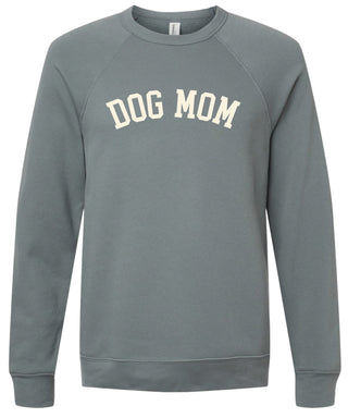 Storm sweatshirt with 'DOG MOM' text printed in cream ink.