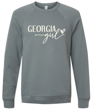 Storm sweatshirt with 'Georgia girl' printed in cream ink.