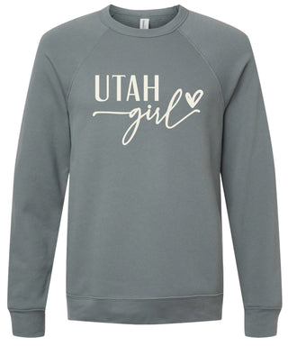Storm sweatshirt with 'Utah Girl' printed in cream ink.