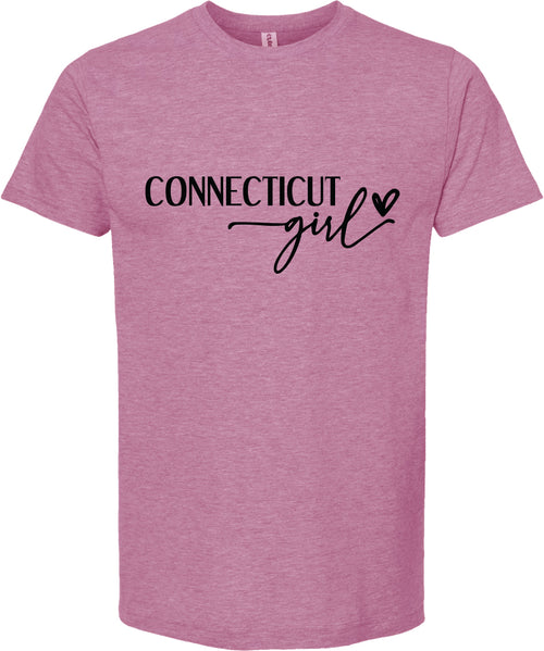 Connecticut girl graphic tee | state pride tshirt | 6 colors