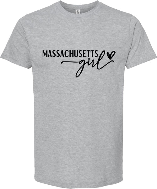 Massachusetts girl graphic tee | state pride shirt