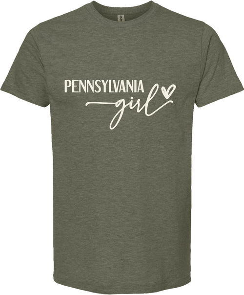 Pennsylvania girl graphic tee | state pride tee shirt