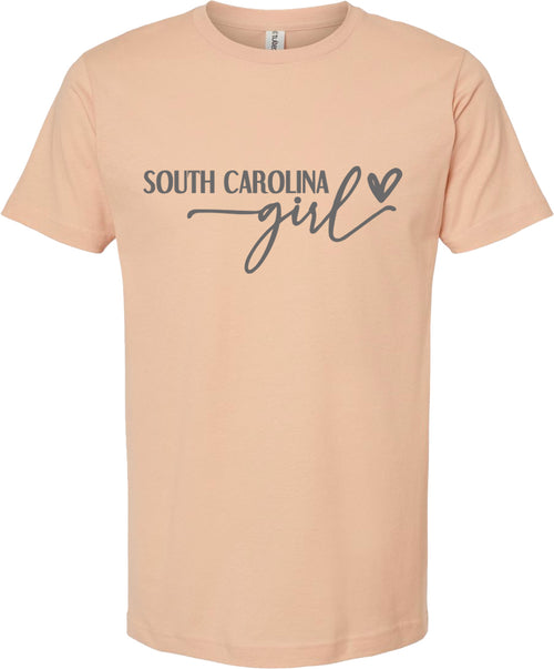 South Carolina girl graphic tee | state pride tee shirt