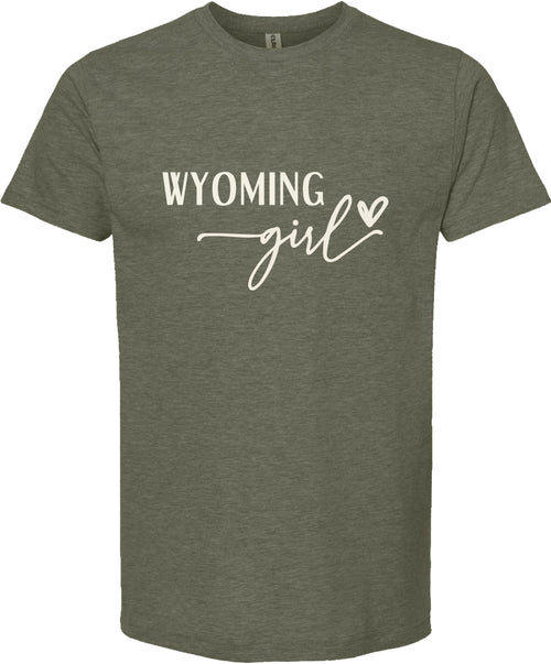 Wyoming girl graphic tee | state pride tee shirt