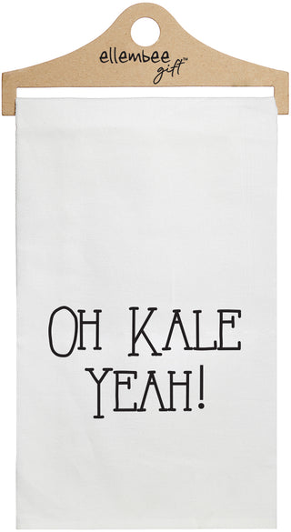 oh kale yeah! - white kitchen tea towel