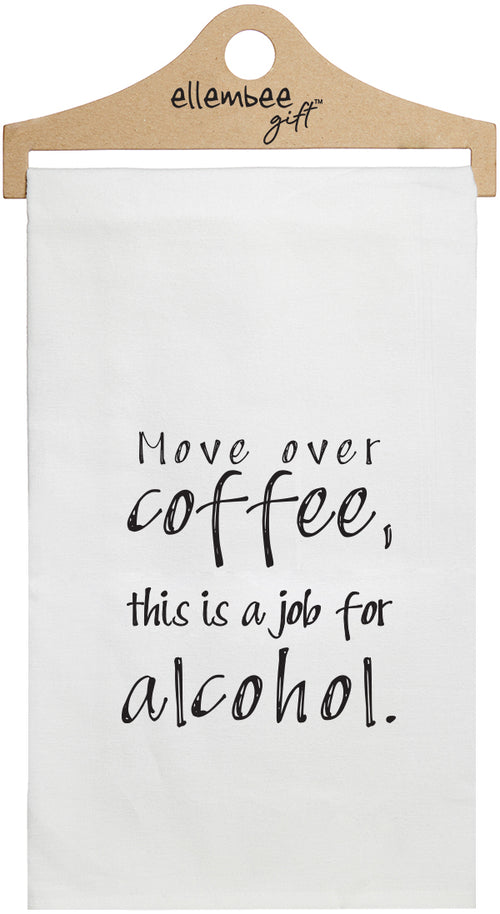 Move over coffee, this is a job for alcohol - white kitchen tea towel