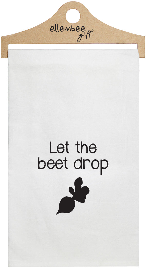 Let the beet drop - white kitchen tea towel