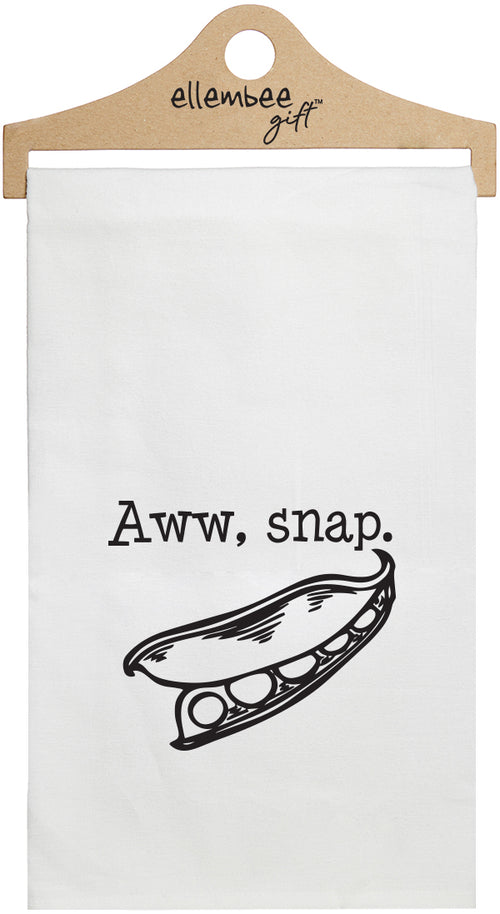 Aww, snap - white kitchen tea towel