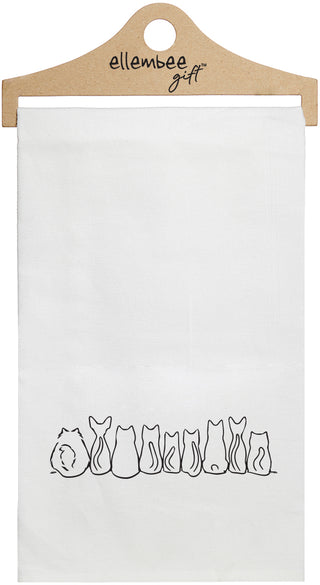 Cat butts - white kitchen tea towel
