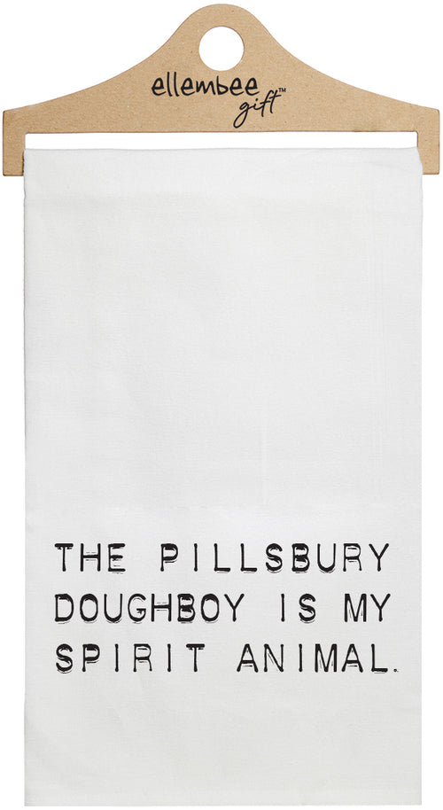 The pillsbury doughboy is my spirit animal - white kitchen tea towel