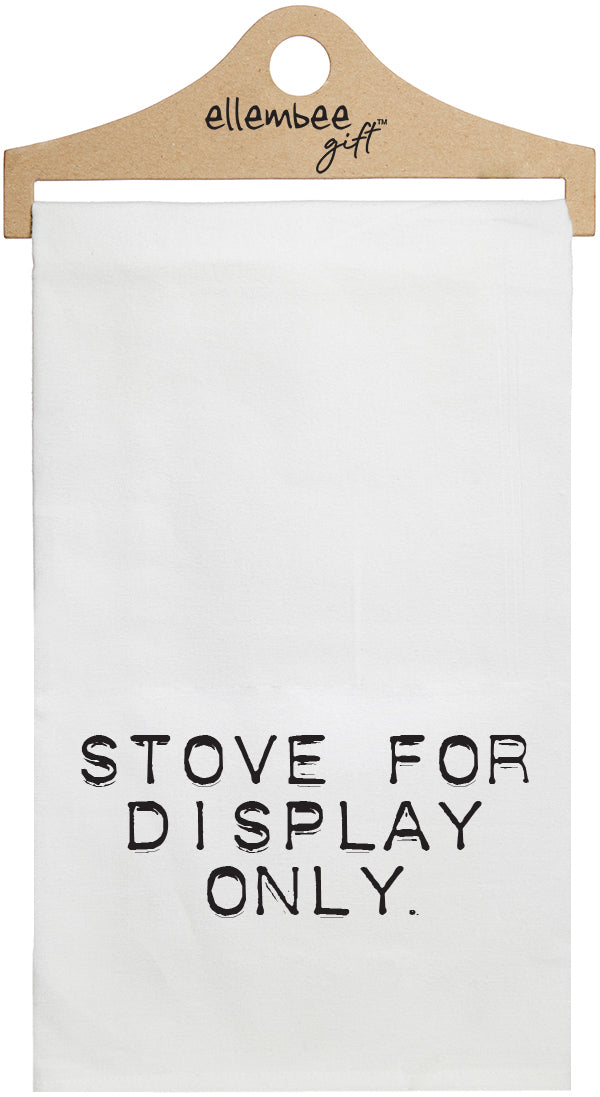 Stove for display only - white kitchen tea towel