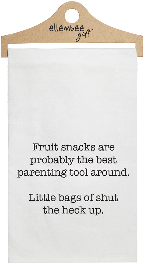 Fruit snacks are probably the best parenting tool around.  Little bags of shut the heck up. - white kitchen tea towels