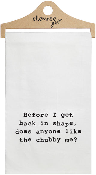 Before I get back in shape, does anyone like the chubby me? - white kitchen tea towel