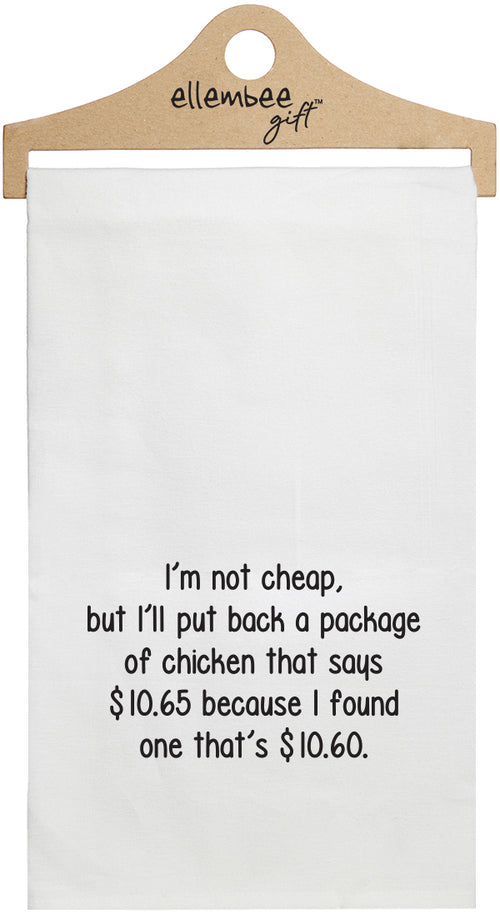 I'm not cheap but I'll put back a package - white tea towel