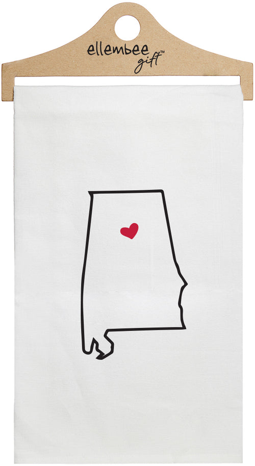 Alabama - white kitchen tea towel