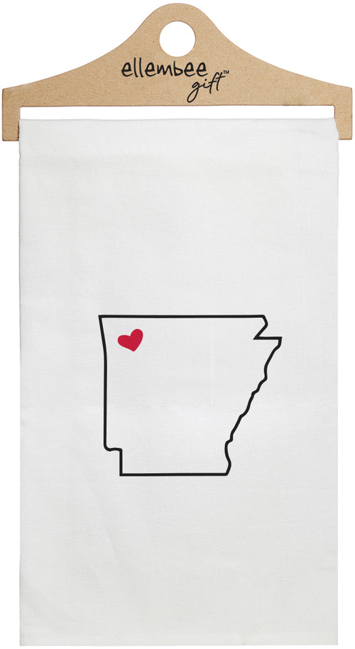 Arkansas - white kitchen tea towel