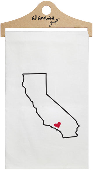 California - white kitchen tea towel