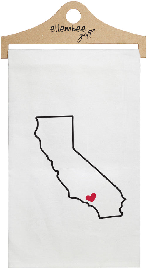 California - white kitchen tea towel