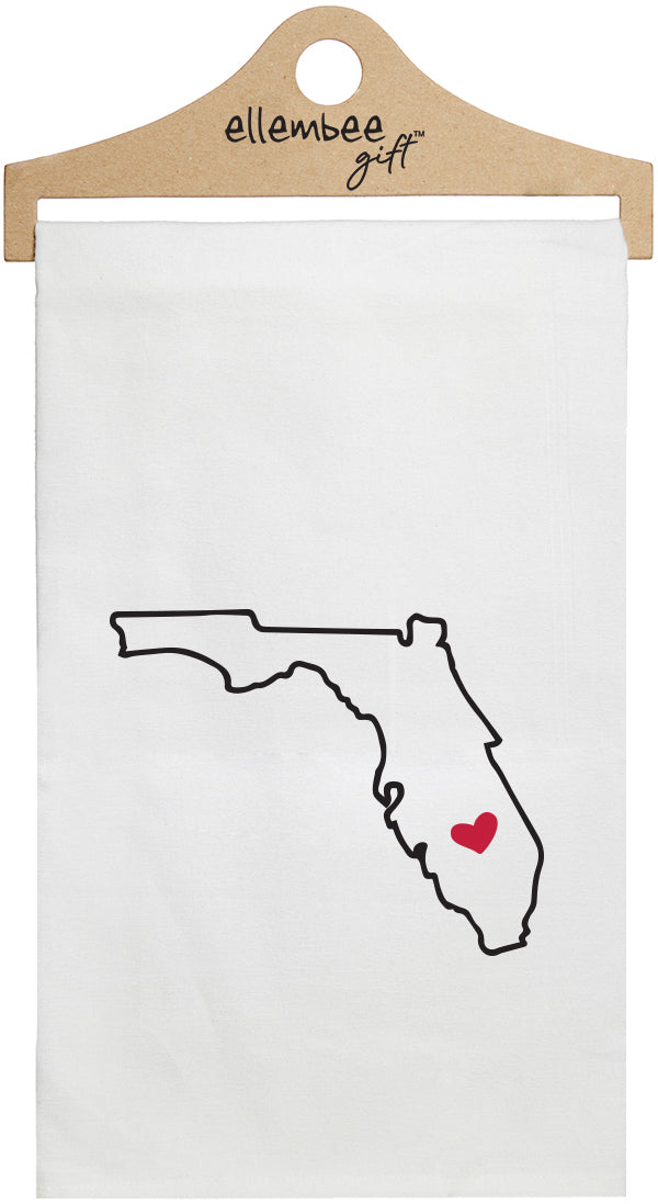 Florida - white kitchen tea towel