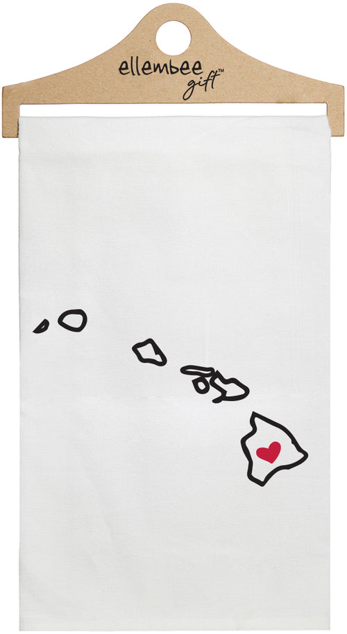 Hawaii - white kitchen tea towel