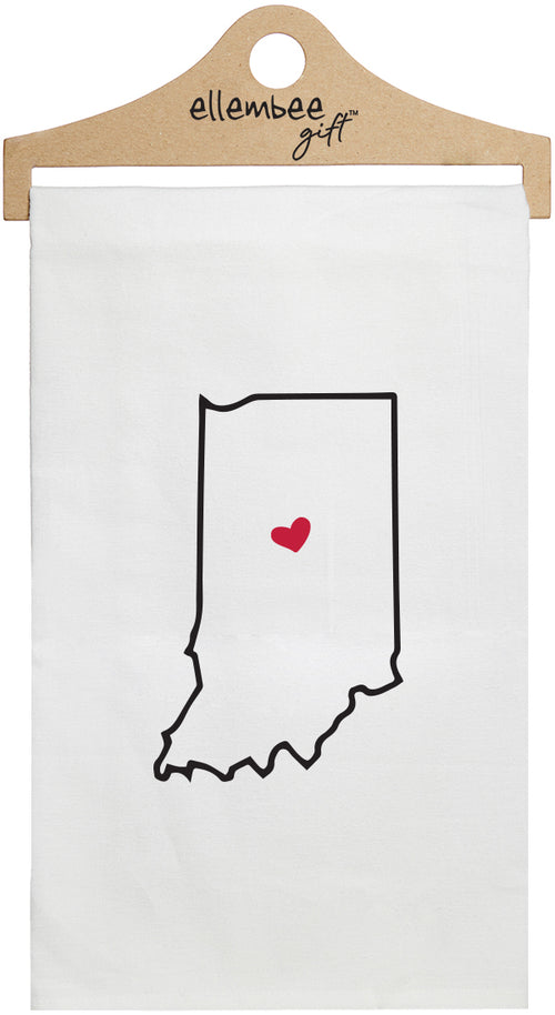 Indiana - white kitchen tea towel