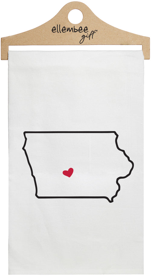 Iowa - white kitchen tea towel