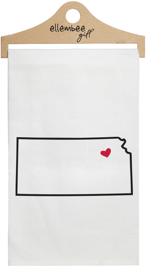 Kansas - white kitchen tea towel