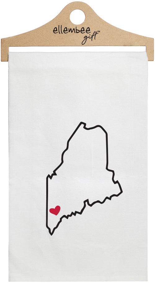 Maine - white kitchen tea towel