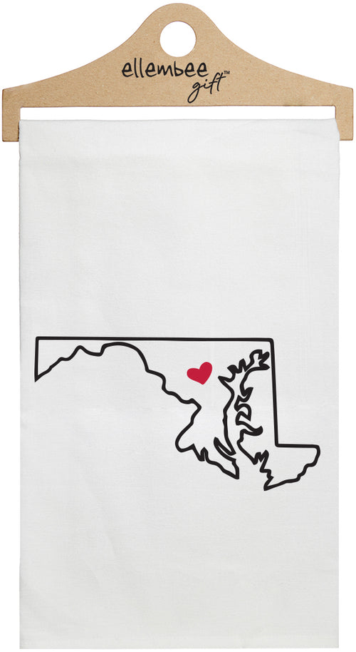 Maryland - white kitchen tea towel