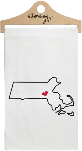 Massachusetts - white kitchen tea towel